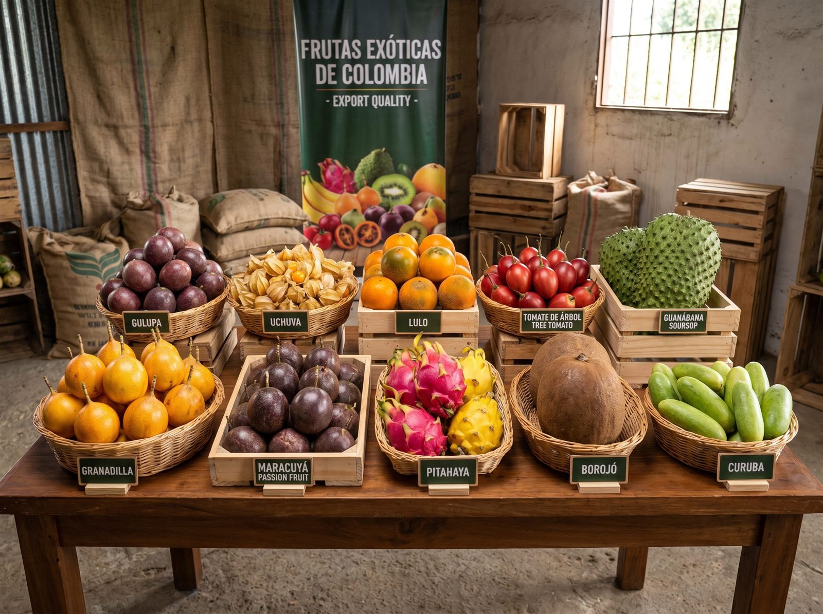 Frutas exóticas colombianas